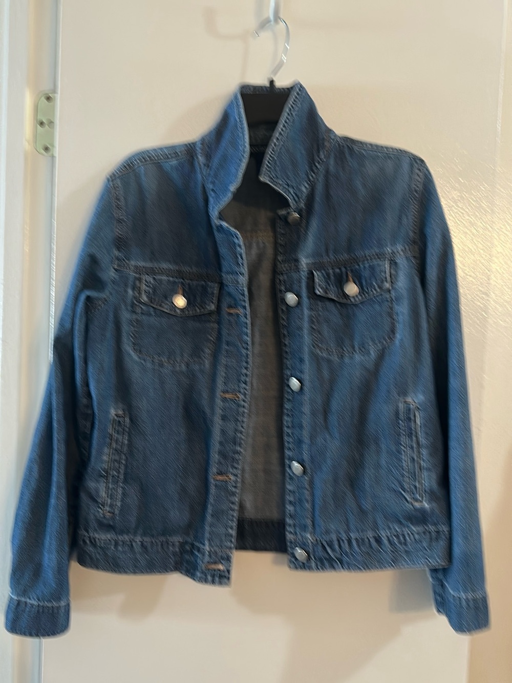 Ann Taylor Light Blue Denim Shirt Jacket